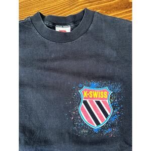 Vintage Single Stitch Made in USA K-Swiss Tennis Tee Shirt S/M